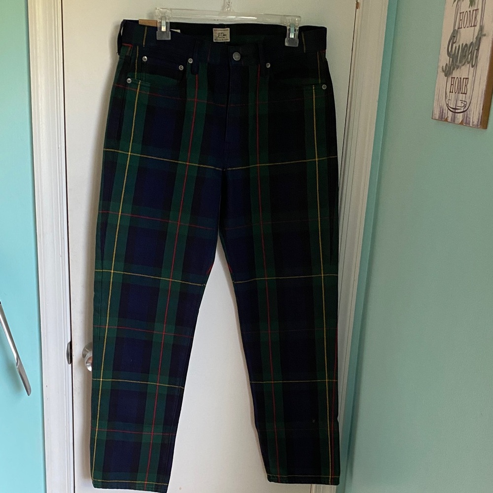 J Crew Plaid Men's Jeans 31 x 32 NWT